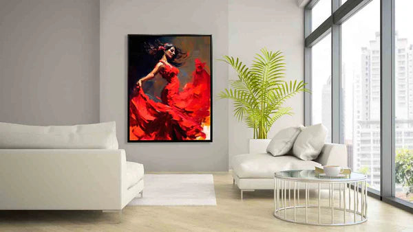 Dancing in Red Canvas Art