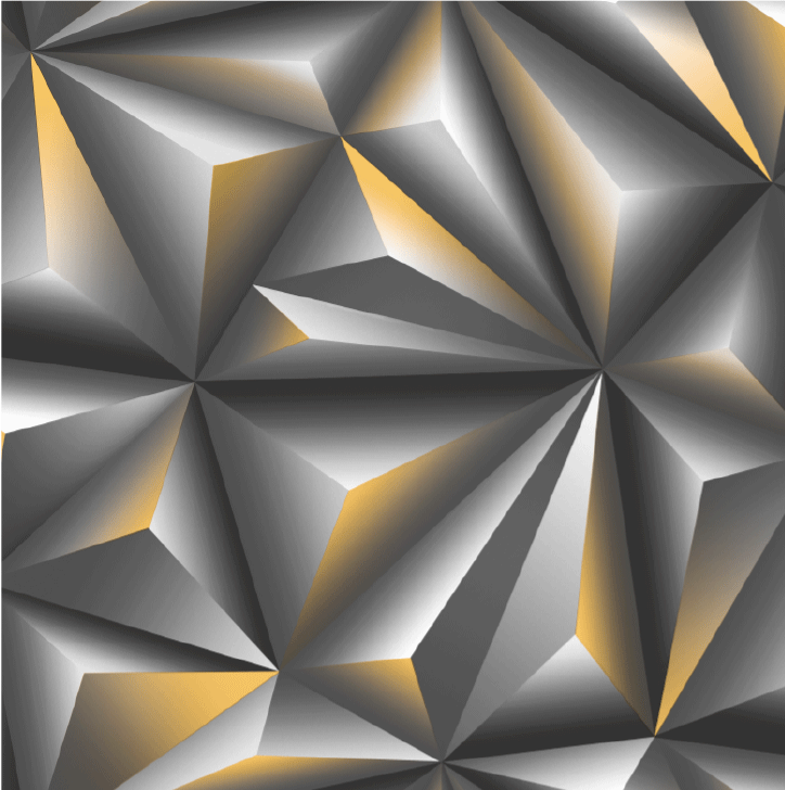3D Gray Gold Geometric Waterproof Wallpaper - Northern Interiors