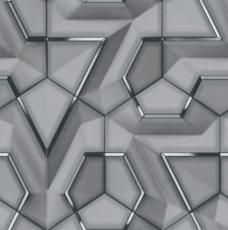 3D Silver and Gray Geometric Waterproof Wallpaper - Northern Interiors