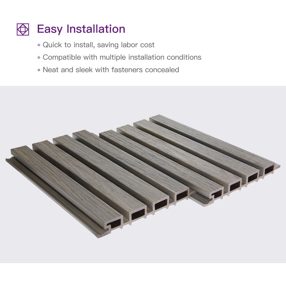 Composite Exterior 3D Fluted Wall Caldding