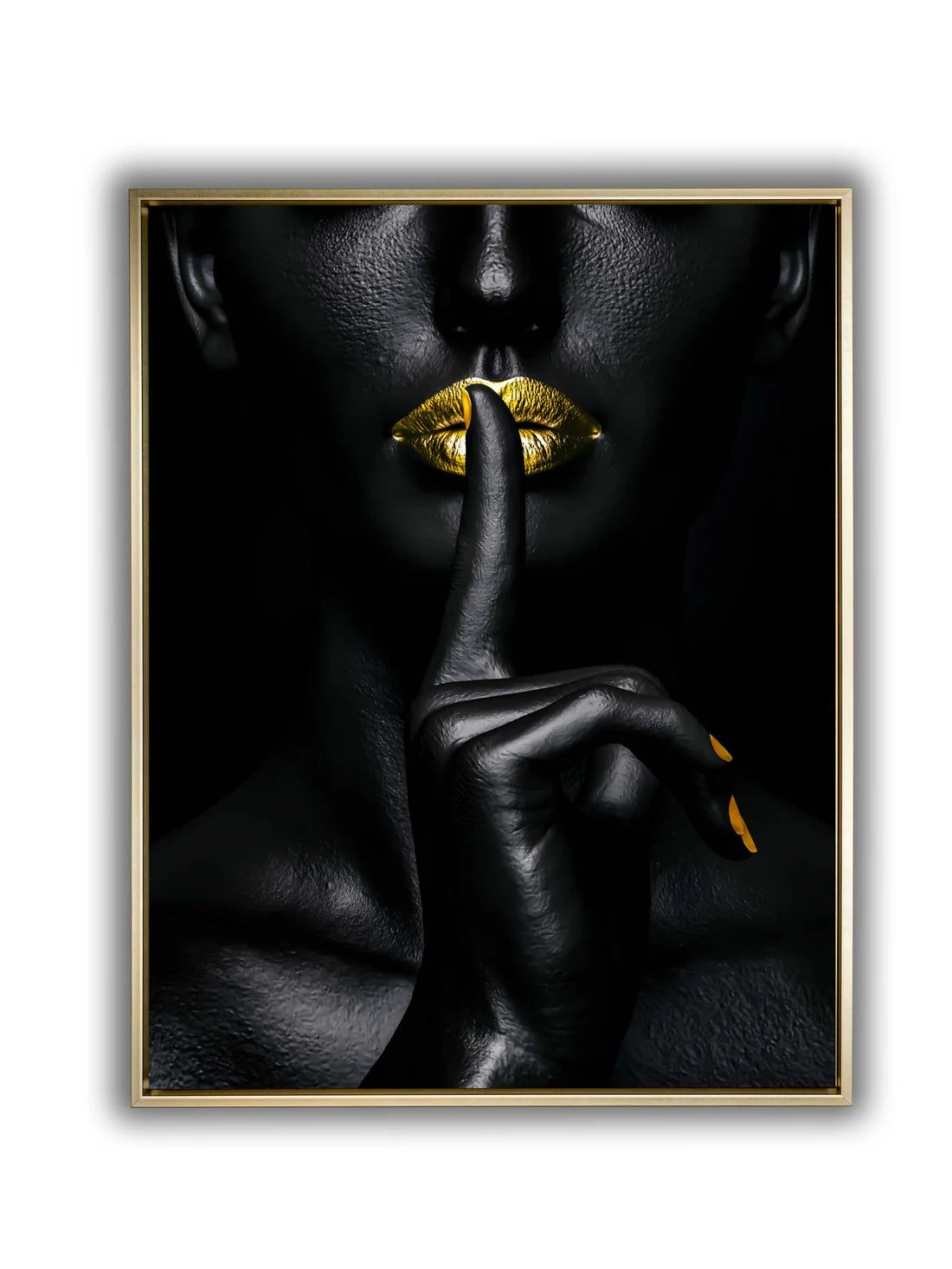 Noir Or-Abstract Gold and Black Wall art- Fine Art-Gold varnish