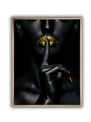 Noir Or-Abstract Gold and Black Wall art- Fine Art-Gold varnish