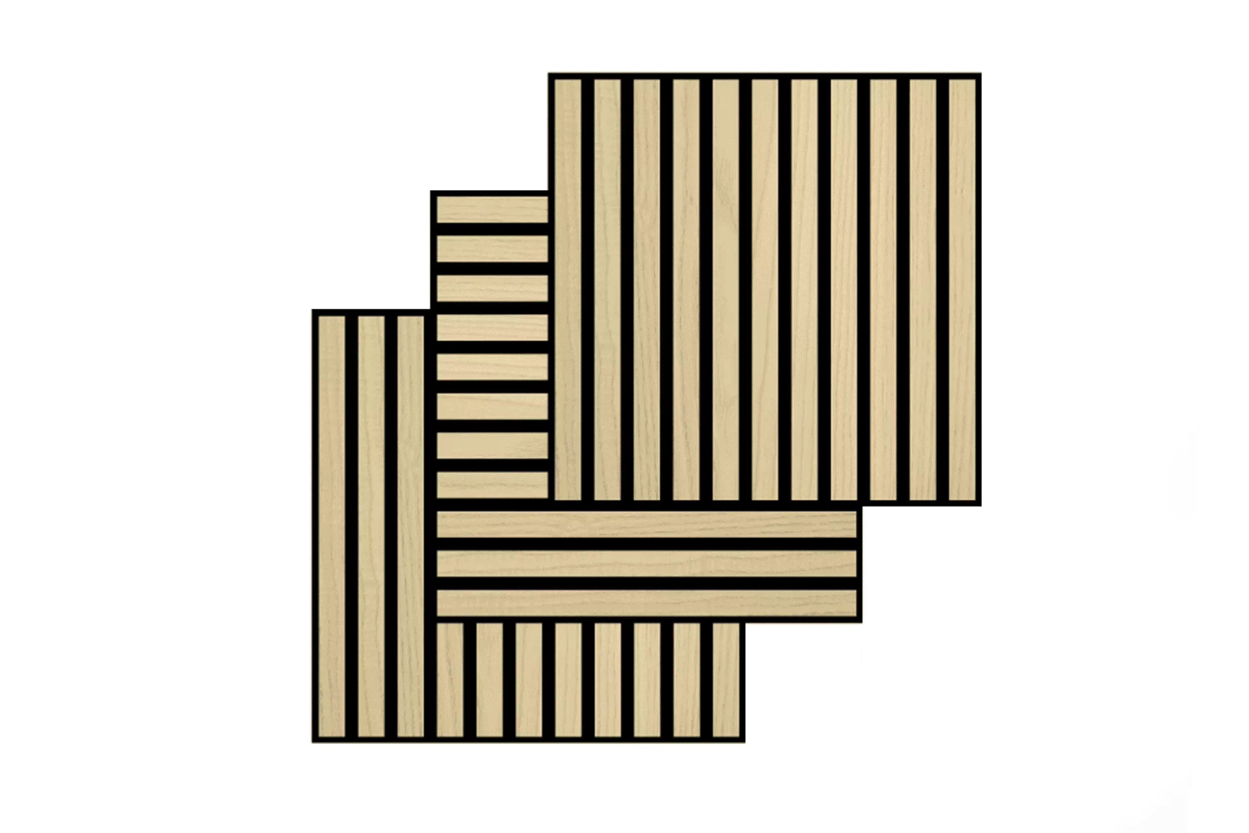 Premium Natural Wood Veneer Acoustic Square Wall Panels