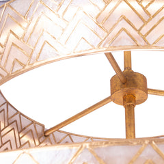 GEO 2-TIER CAPIZ PENDANT