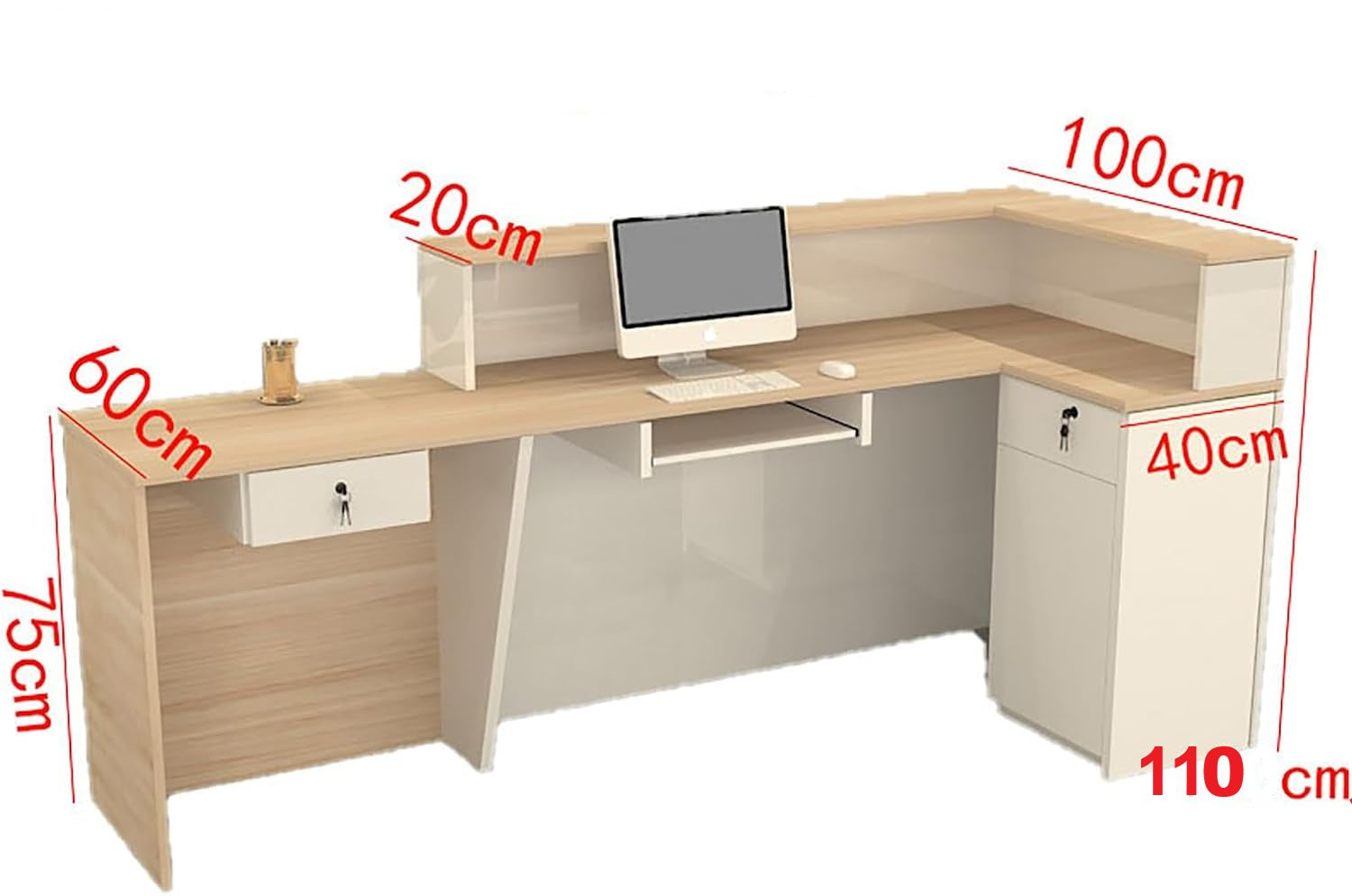 Stylish Customizable L shape Reception Desk