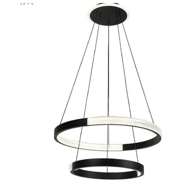 YingYang Modern Luxury Black 2 Ring LED Pendant Light
