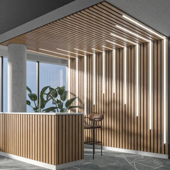 Slat Wall Panel LED Recessed Lighting - Tri-Color