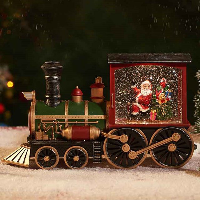 Santa Train Musical Box Chrismas Decor