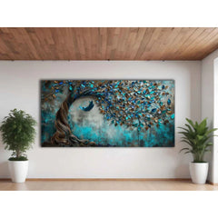 3D tree 72" x 36" Fine Art Canvas Print