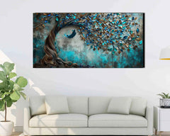 3D tree 72" x 36" Fine Art Canvas Print