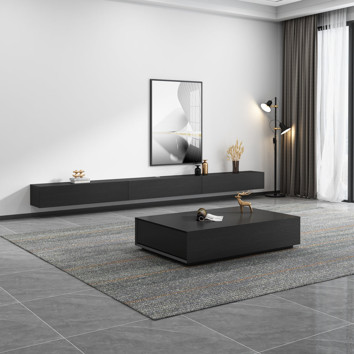 PROWESS  Wall Mount TV Cabinet & Coffee Table