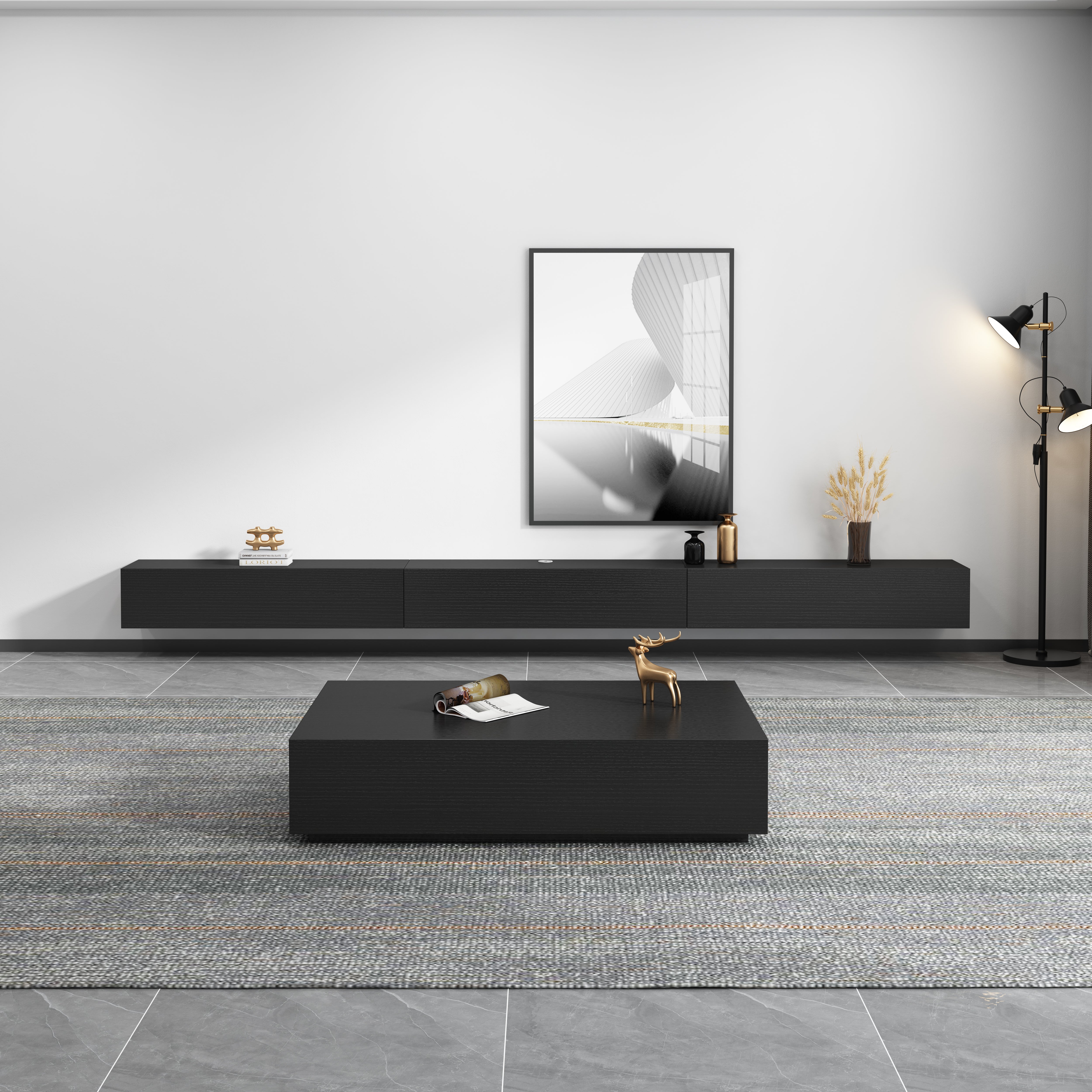PROWESS  Wall Mount TV Cabinet & Coffee Table