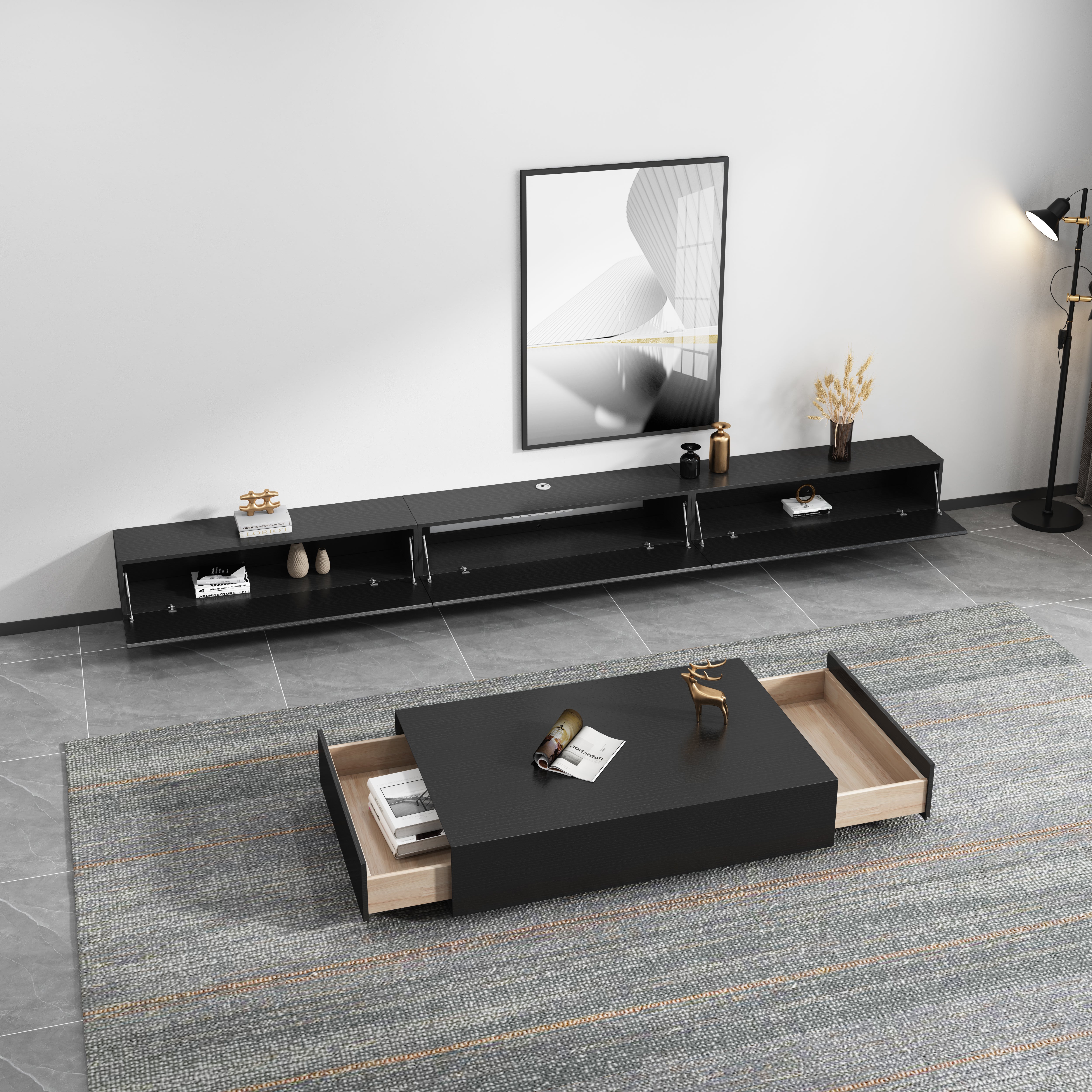 PROWESS  Wall Mount TV Cabinet & Coffee Table