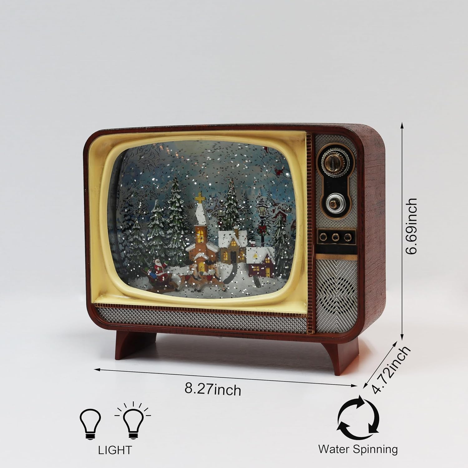 Classic Telvision Chrismas Music Box Decor