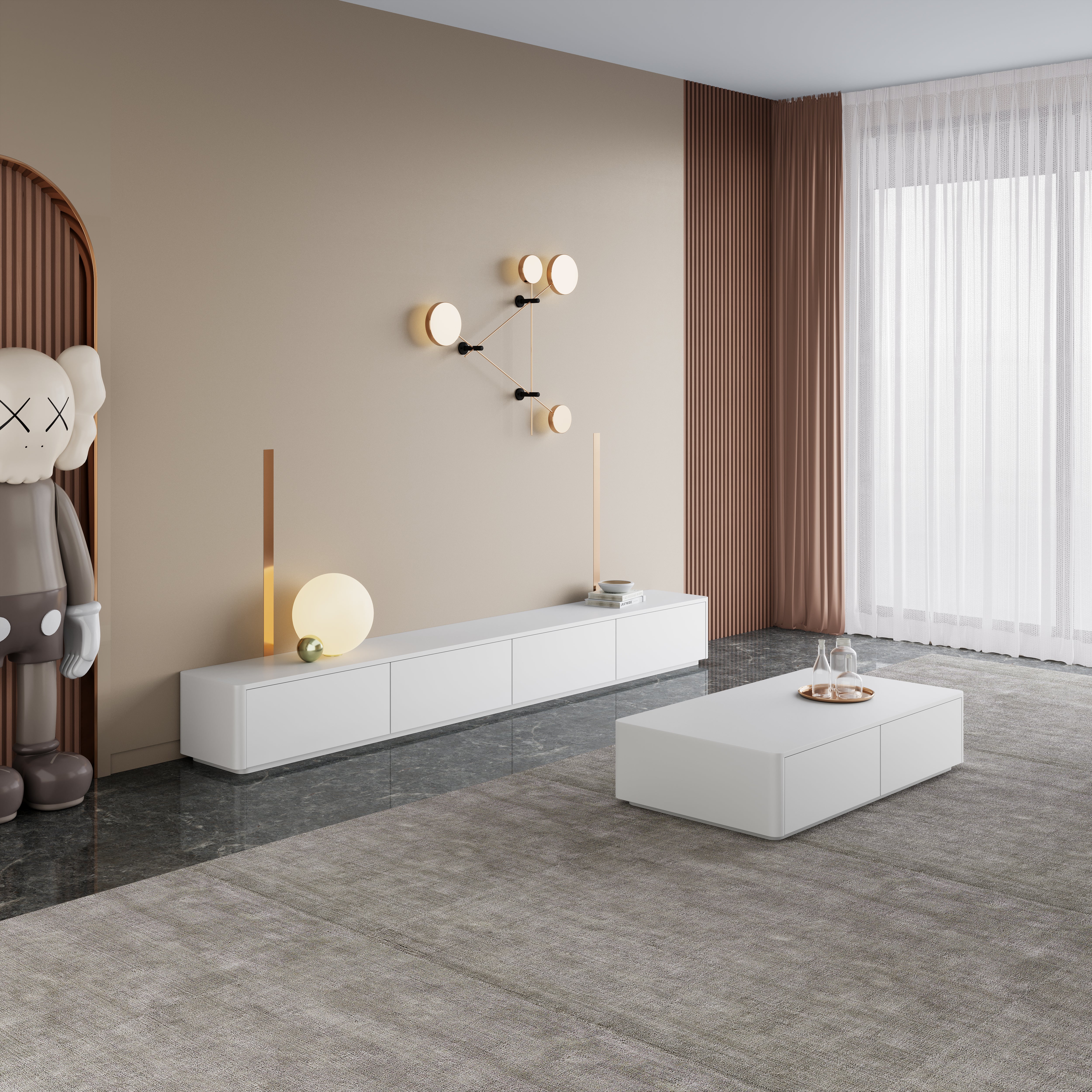 CHIC COVE TV Cabinet & Coffee Table