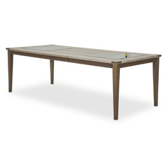 Valise 4 Leg Retangular Dining Table w/Glass Inserts (Includes: 1 - 24 Leaf)