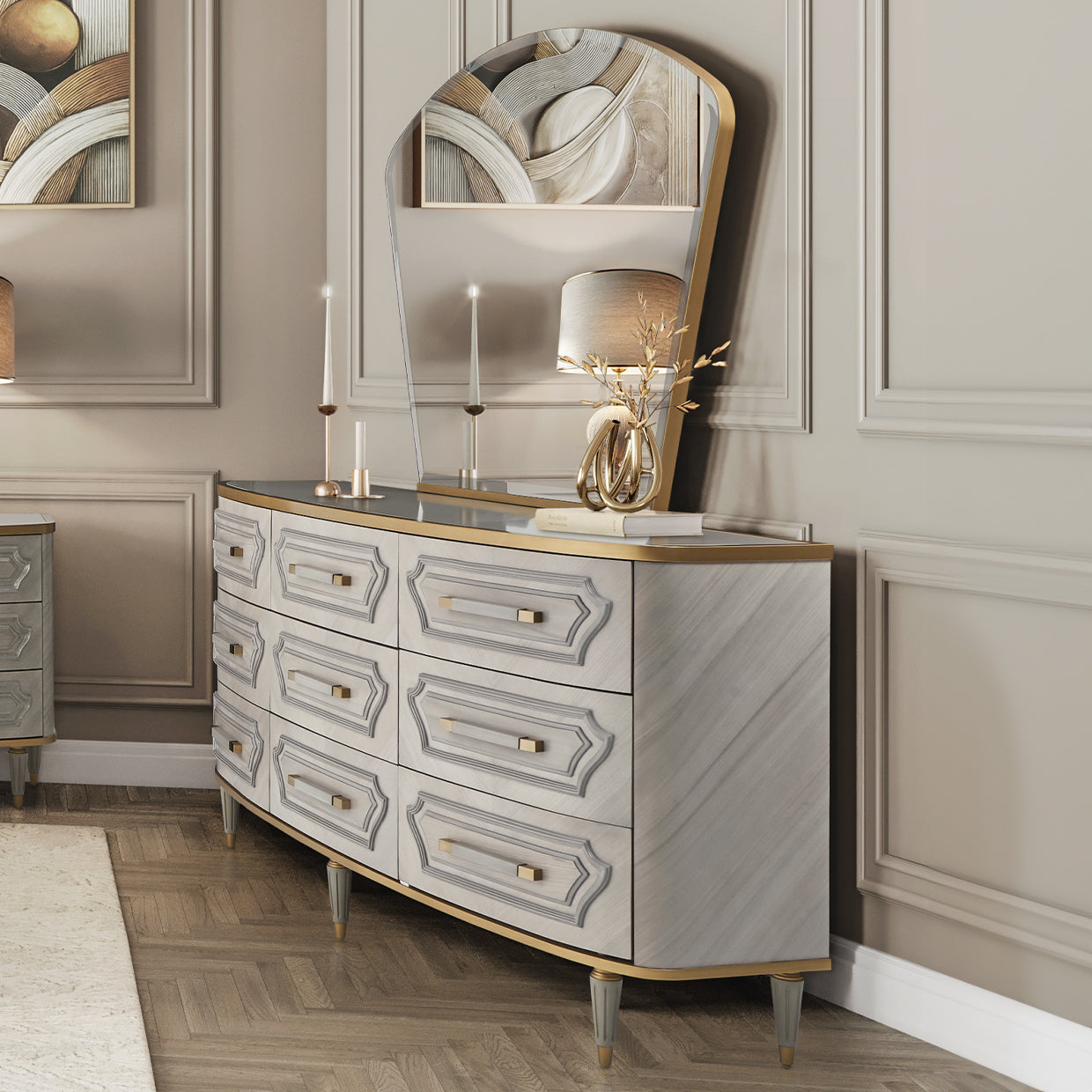 St. Charles  Sideboard & Mirror