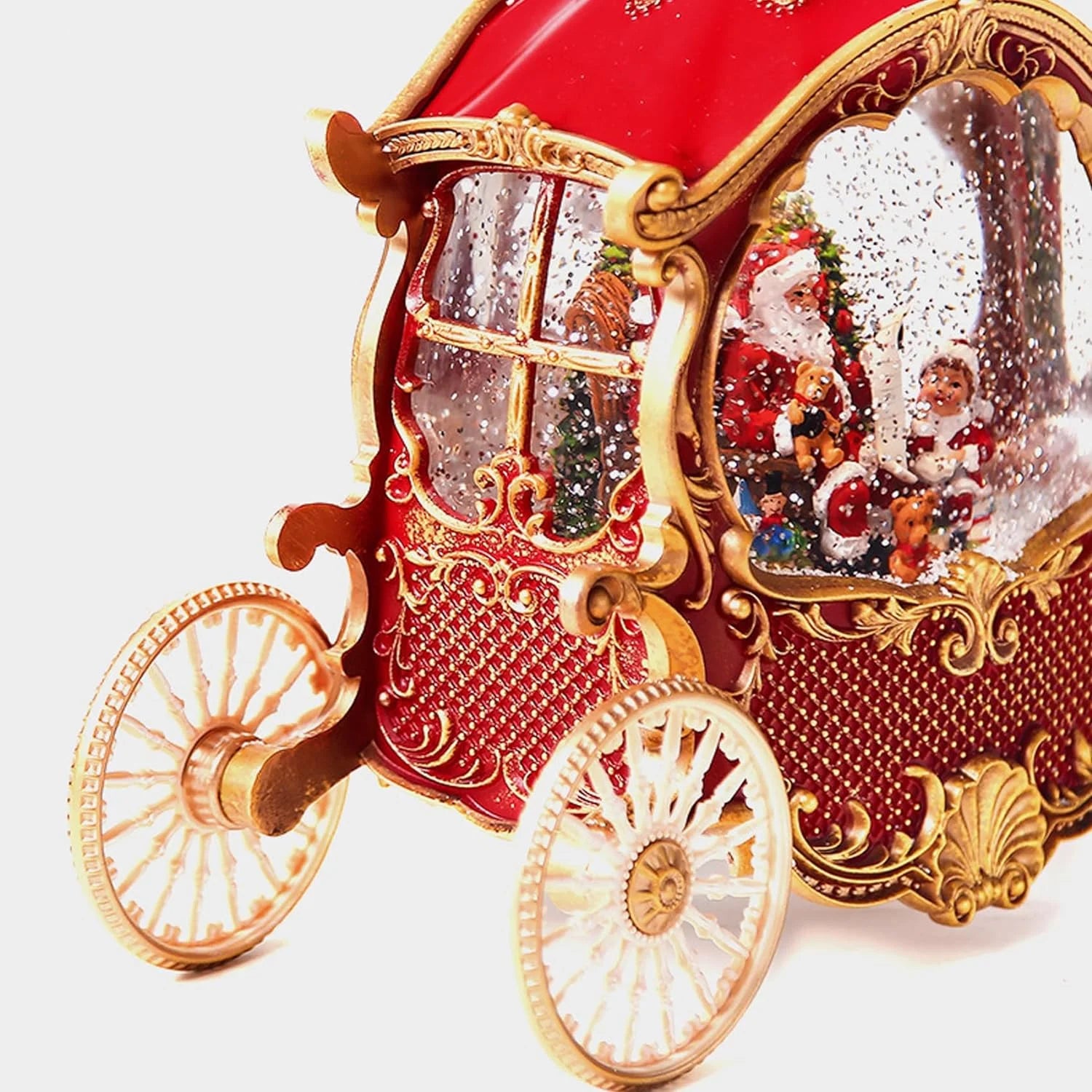 Santa Carrriage Musical Box Chrismas Decor
