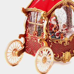 Santa Carrriage Musical Box Chrismas Decor