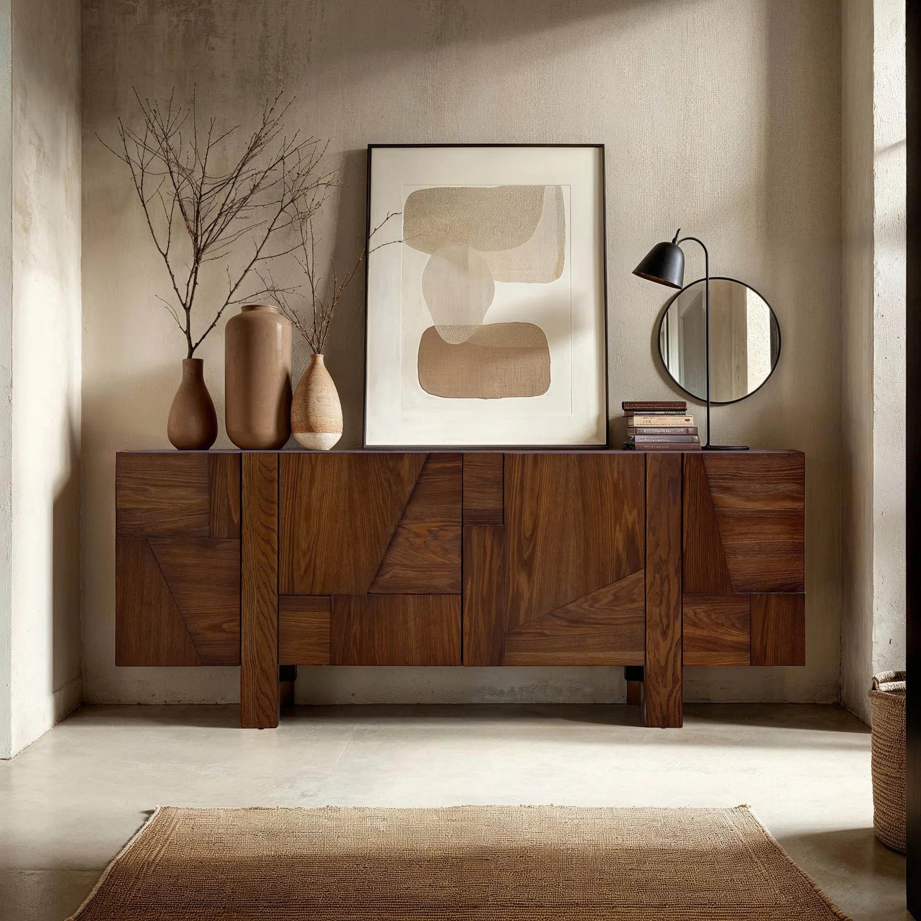 Abstract 4 Door Sideboard