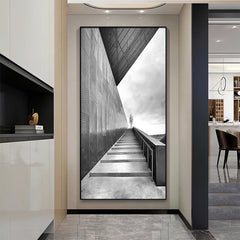 Monochrome Architectural Crystal Porcelain Framed Wall Art