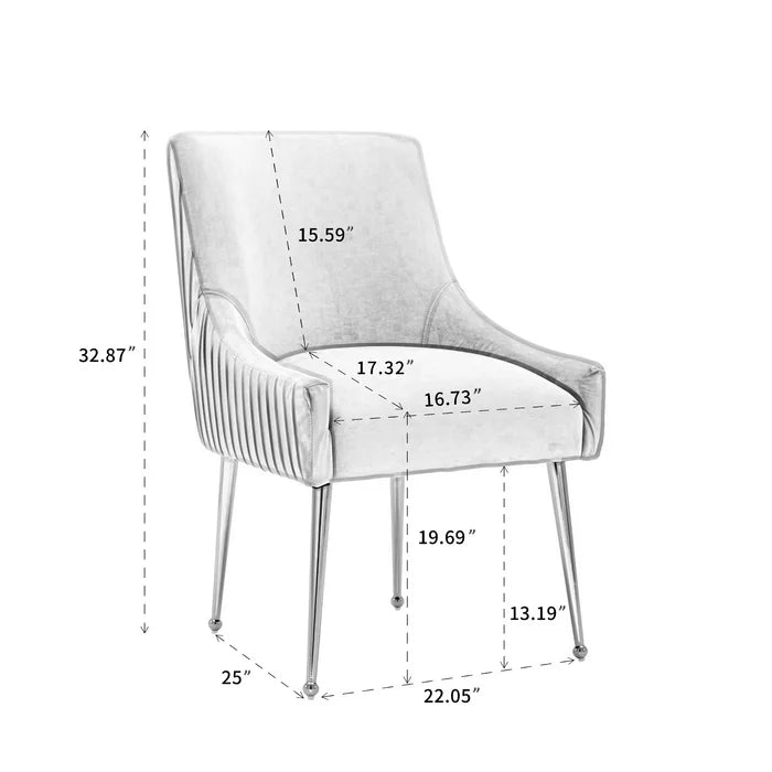 CHATEAU Black Velvet Dining Chair