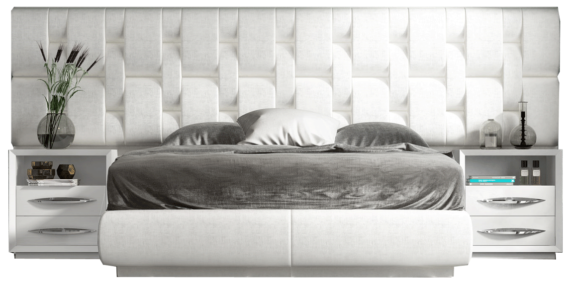 Emporio White Queen size Bed