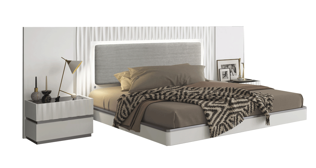 Marina White Queen size Bed