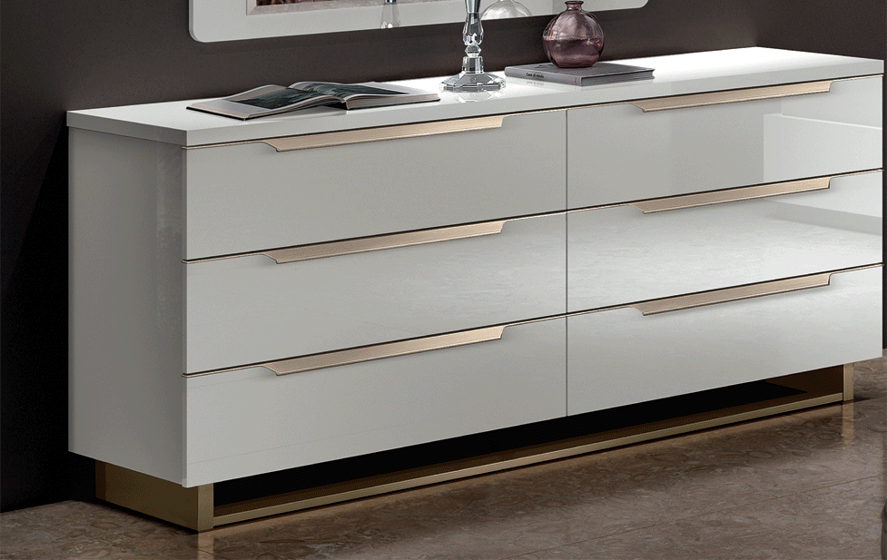 Smart Double Dresser White w/ Mirror