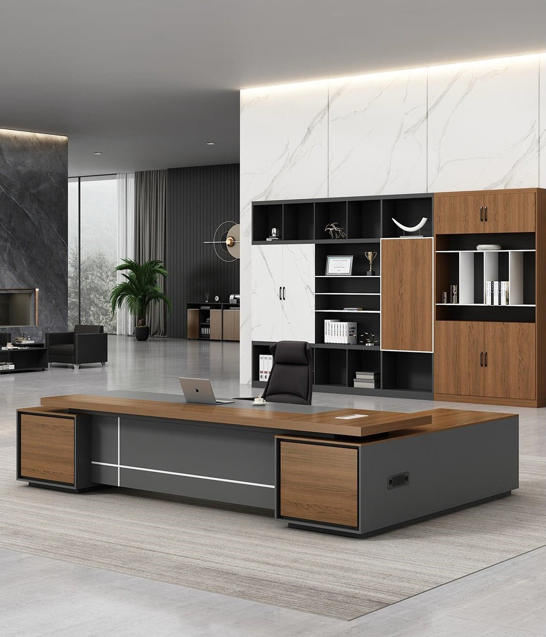 ELEGAWOOD Executive Modern Office Desk