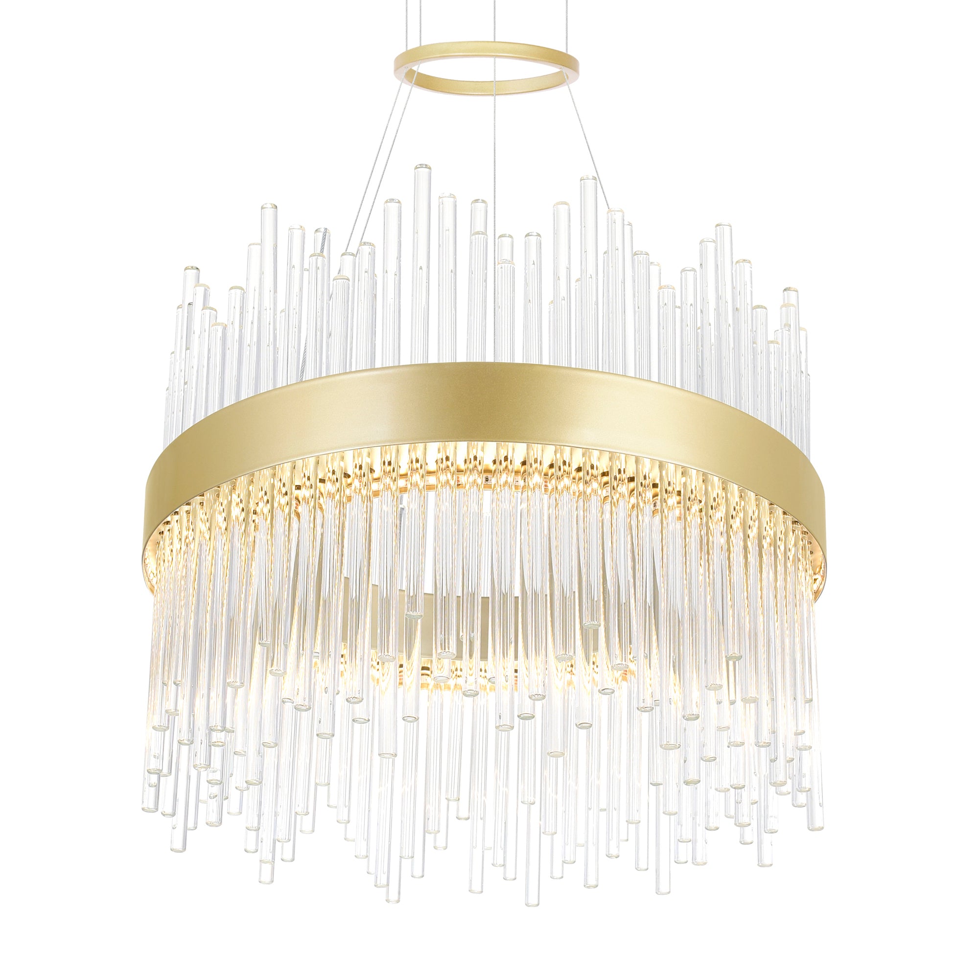 Genevieve LED Chandelier With Medallion Gold Finish