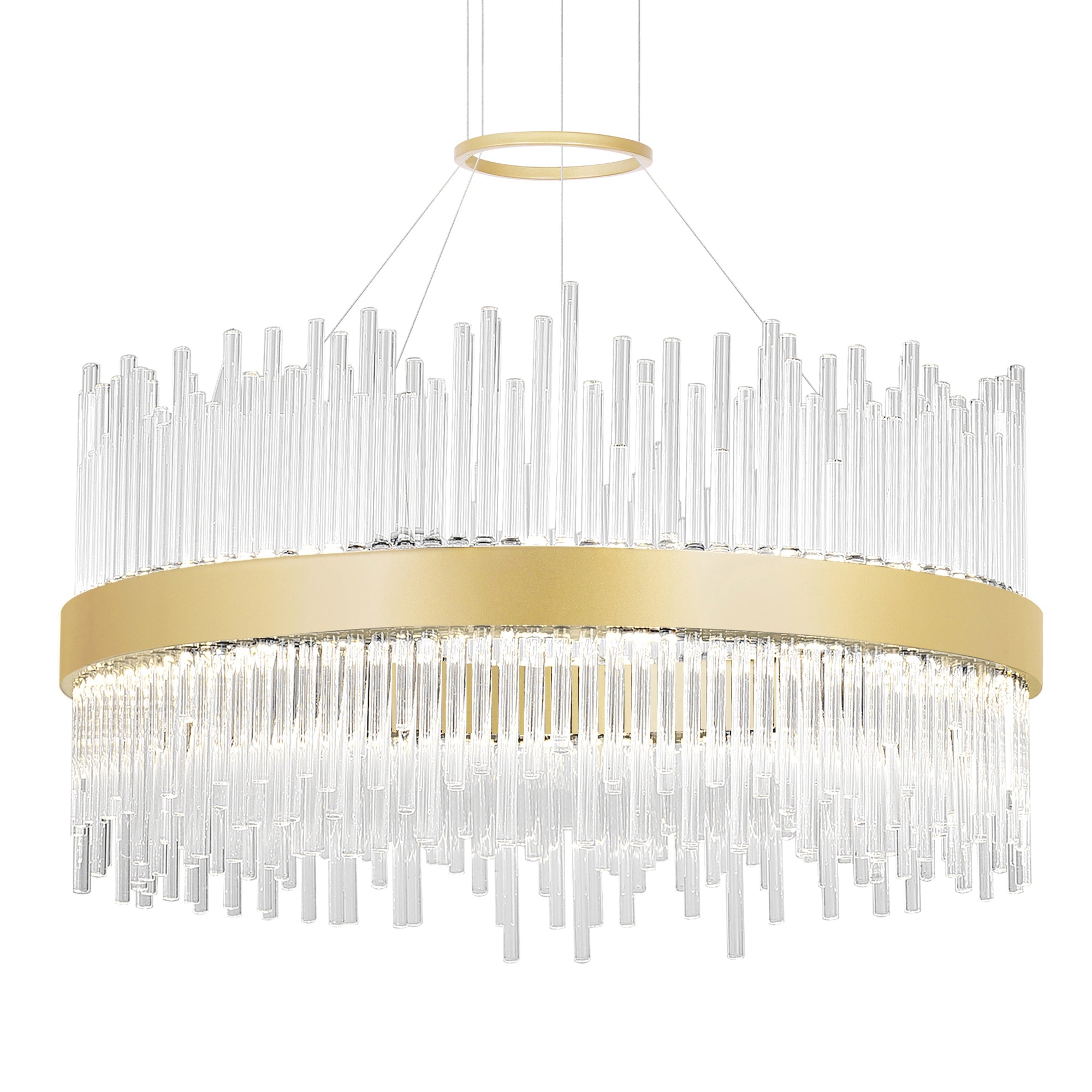 Genevieve LED Chandelier With Medallion Gold Finish