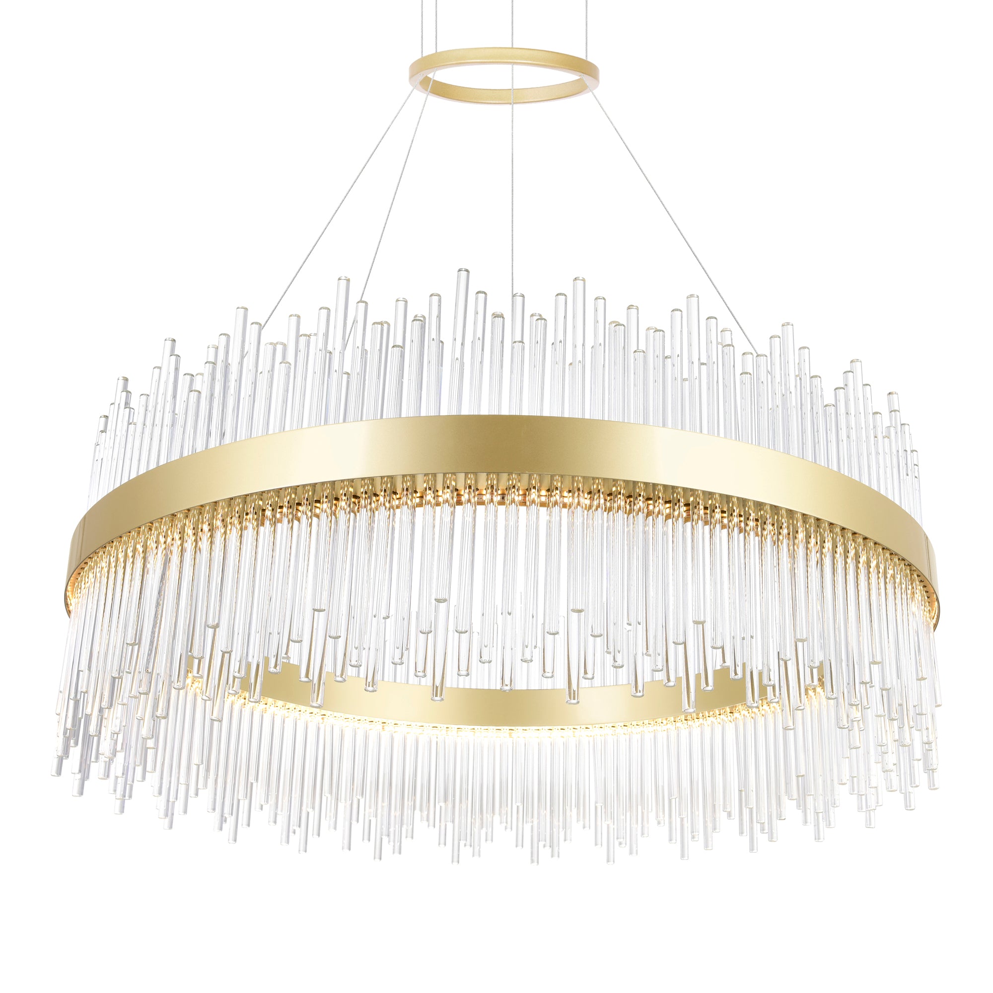 Genevieve LED Chandelier With Medallion Gold Finish
