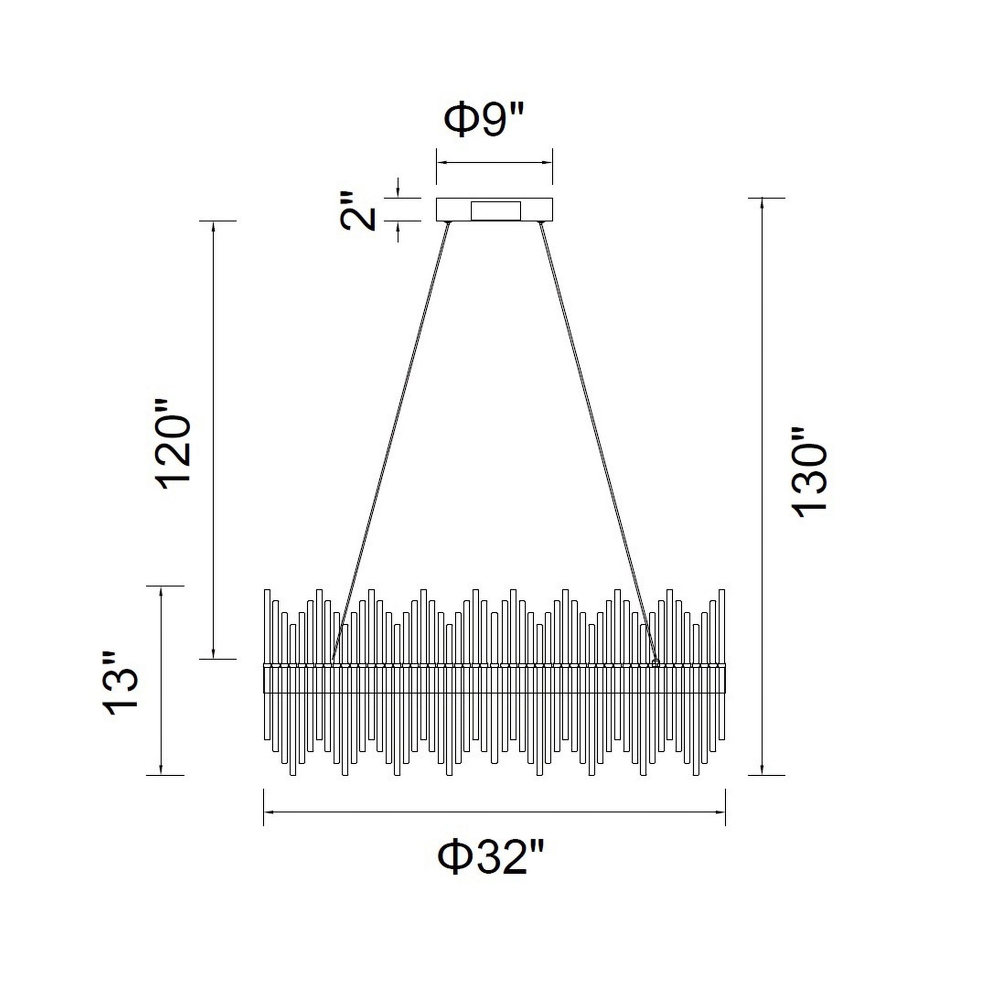 Genevieve LED Chandelier With Medallion Gold Finish