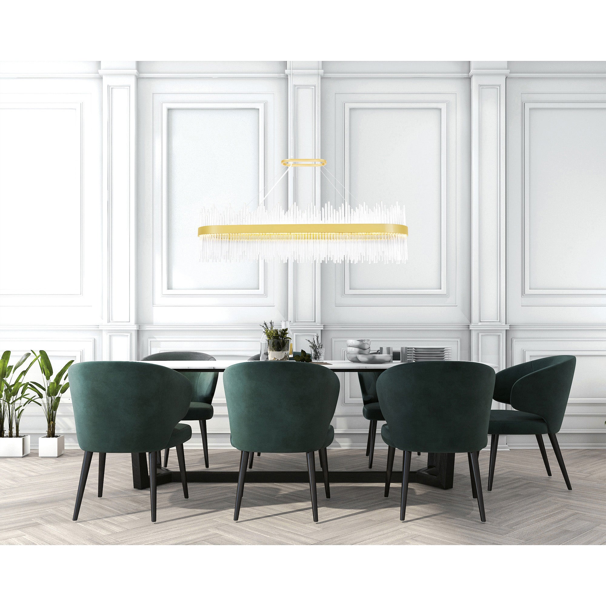 Genevieve LED Chandelier With Medallion Gold Finish