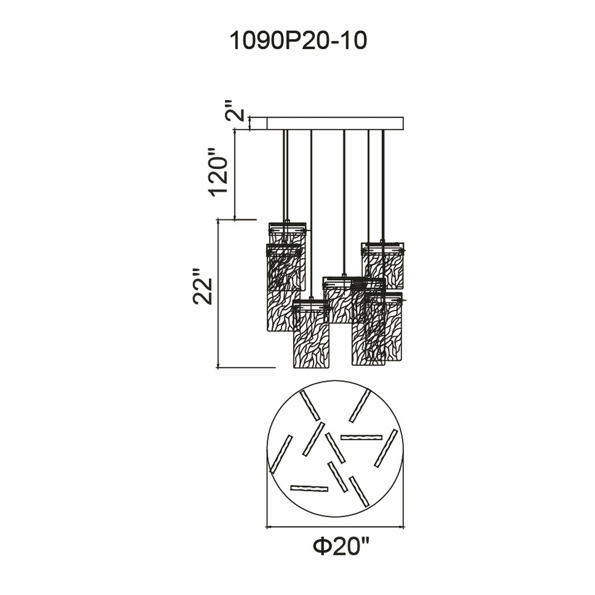 Carolina LED Chandelier With Pewter Finish