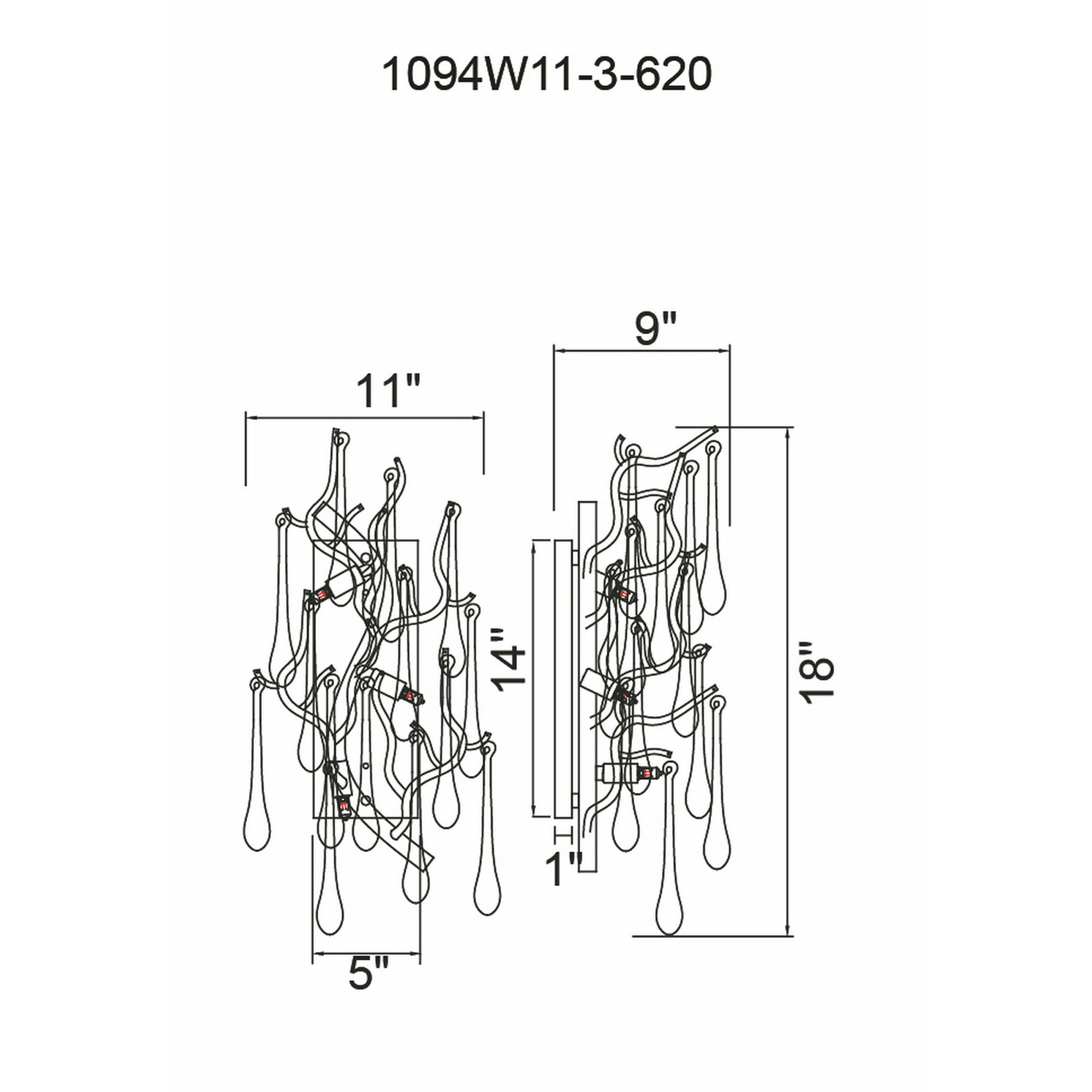 Anita 3 Light Wall Sconce