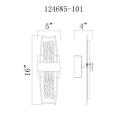 Guadiana 5 in LED Wall Sconce