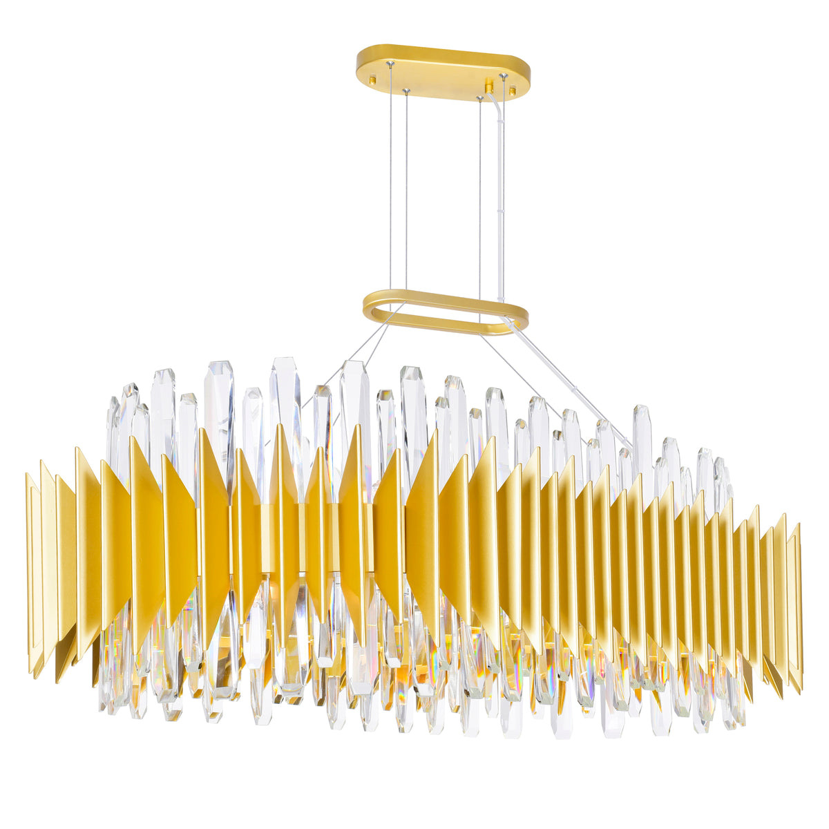 Cityscape 20 Light Chandelier With Satin Gold Finish