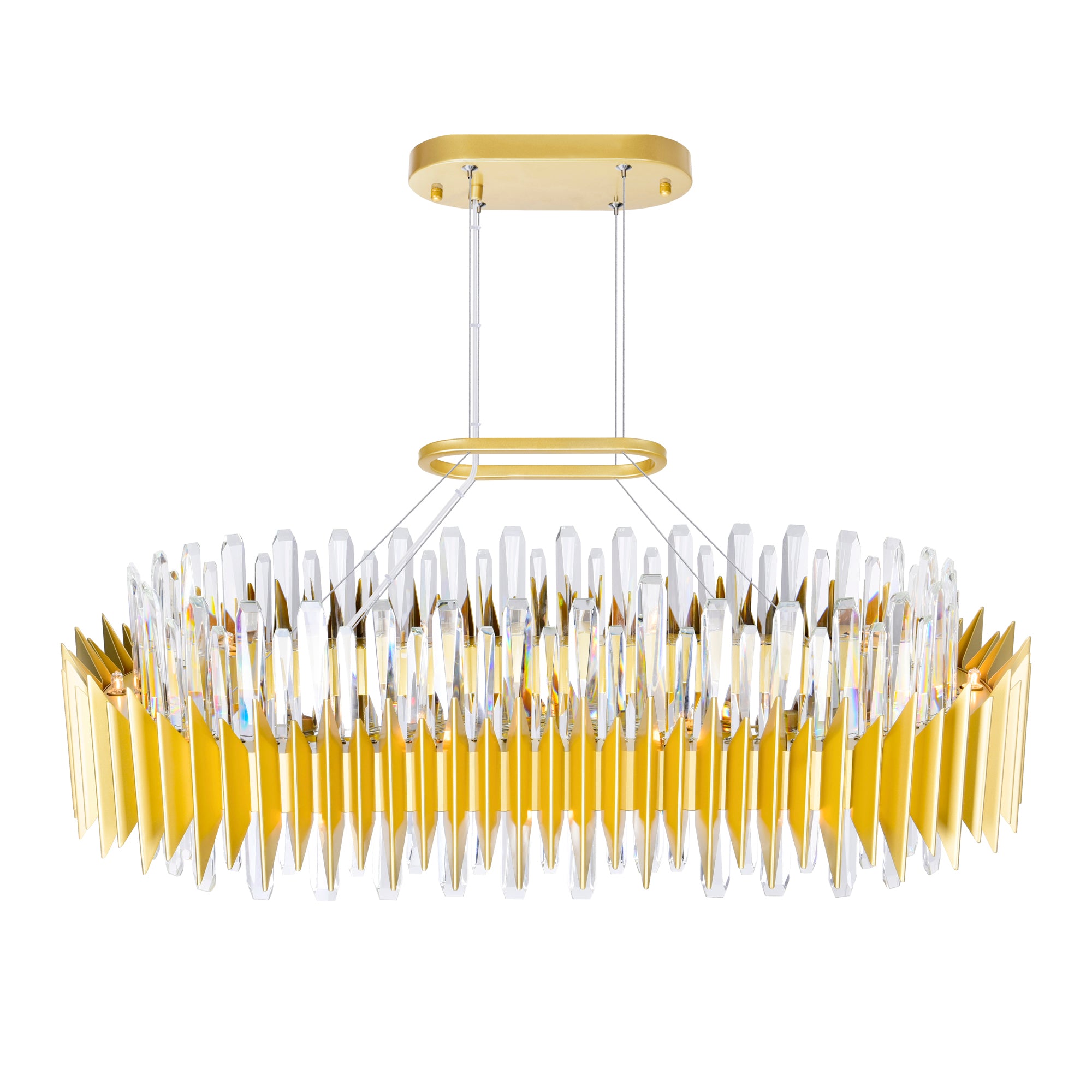 Cityscape 20 Light Chandelier With Satin Gold Finish