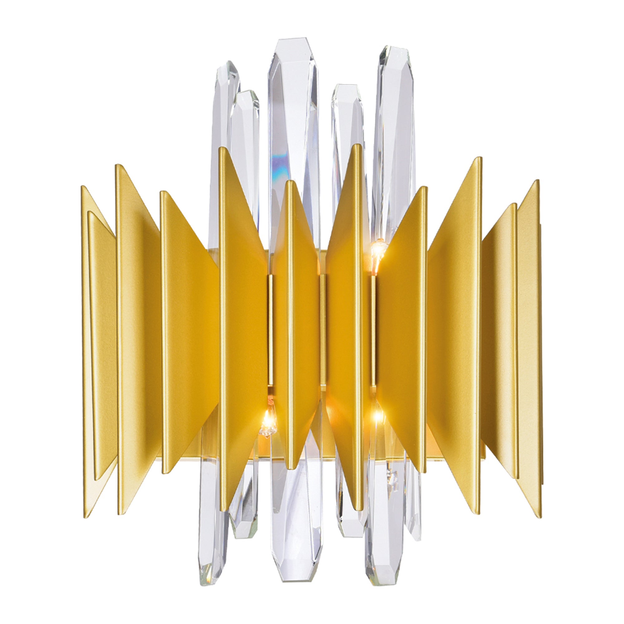 Cityscape Wall Sconce With Satin Gold Finish