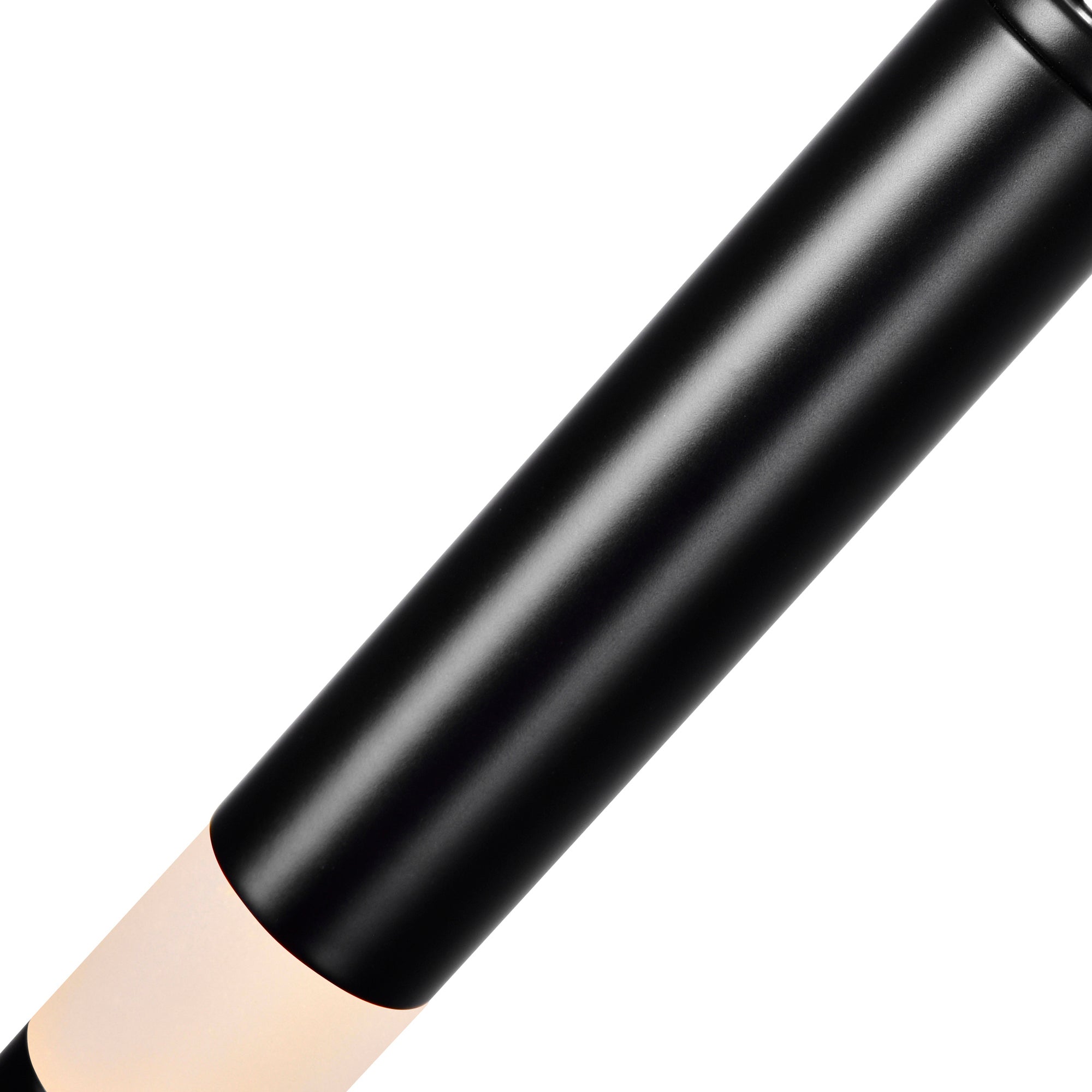 Flute LED Chandelier With Black Finish