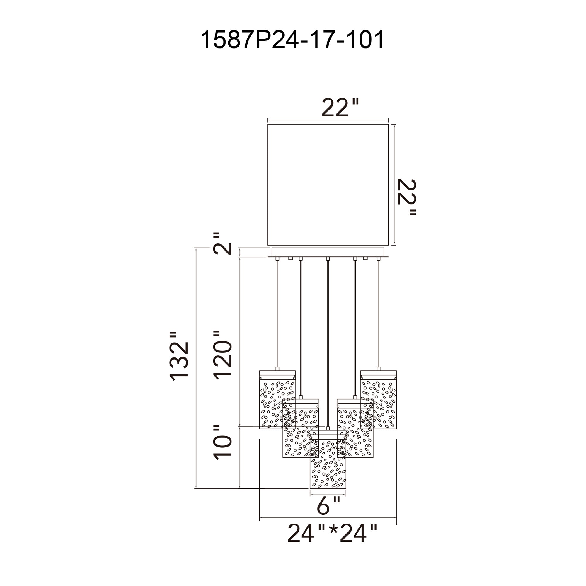 Lava Integrated LED Chandelier