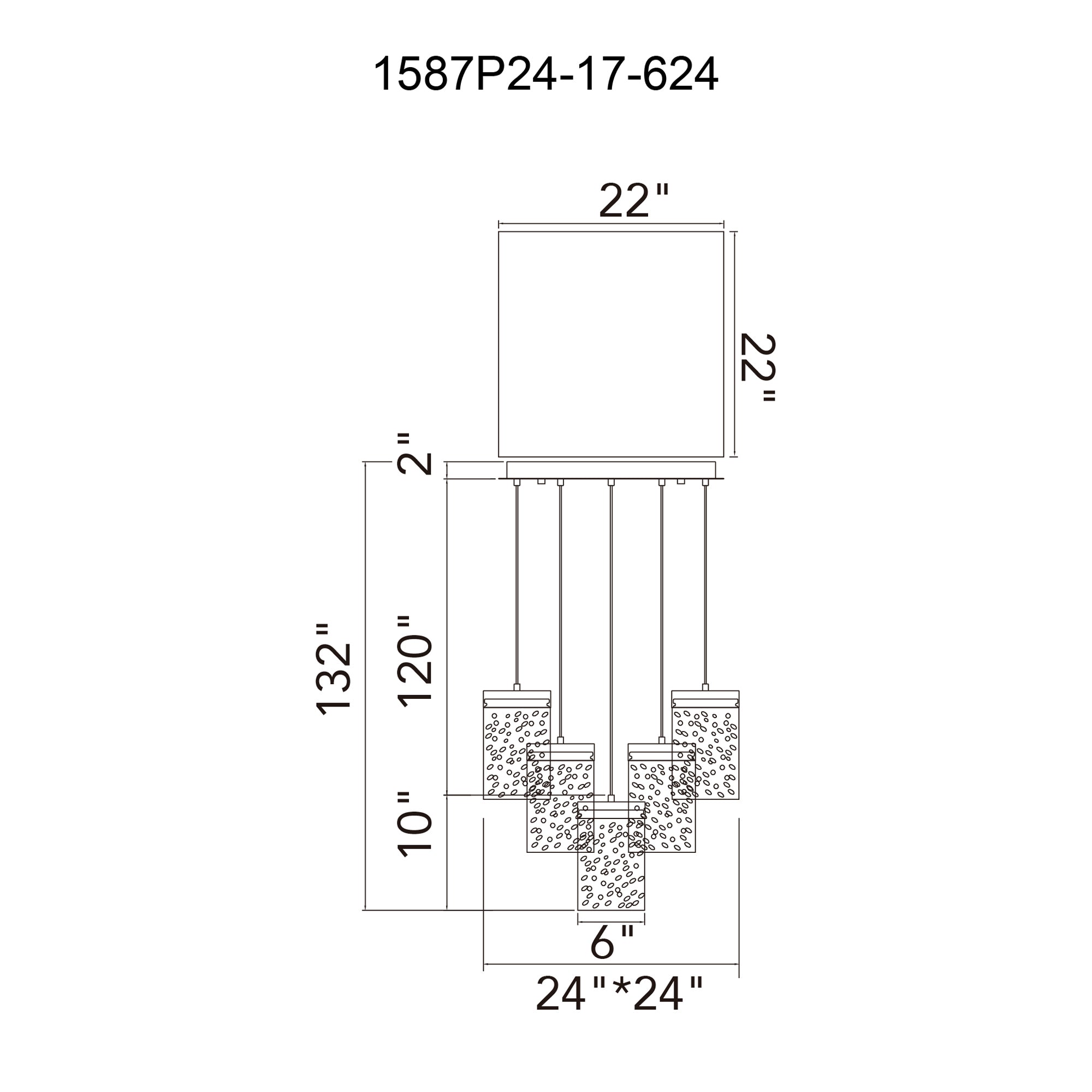 Lava Integrated LED Chandelier