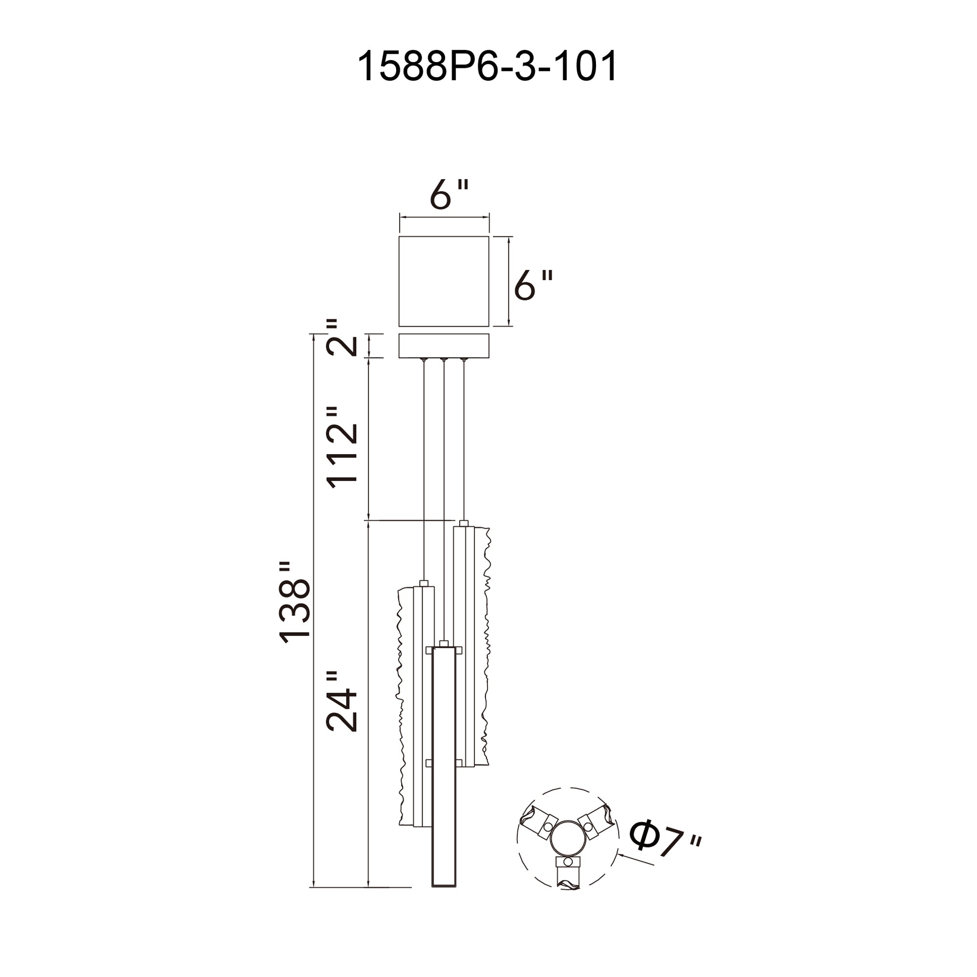 Stagger Integrated LED Mini Pendant