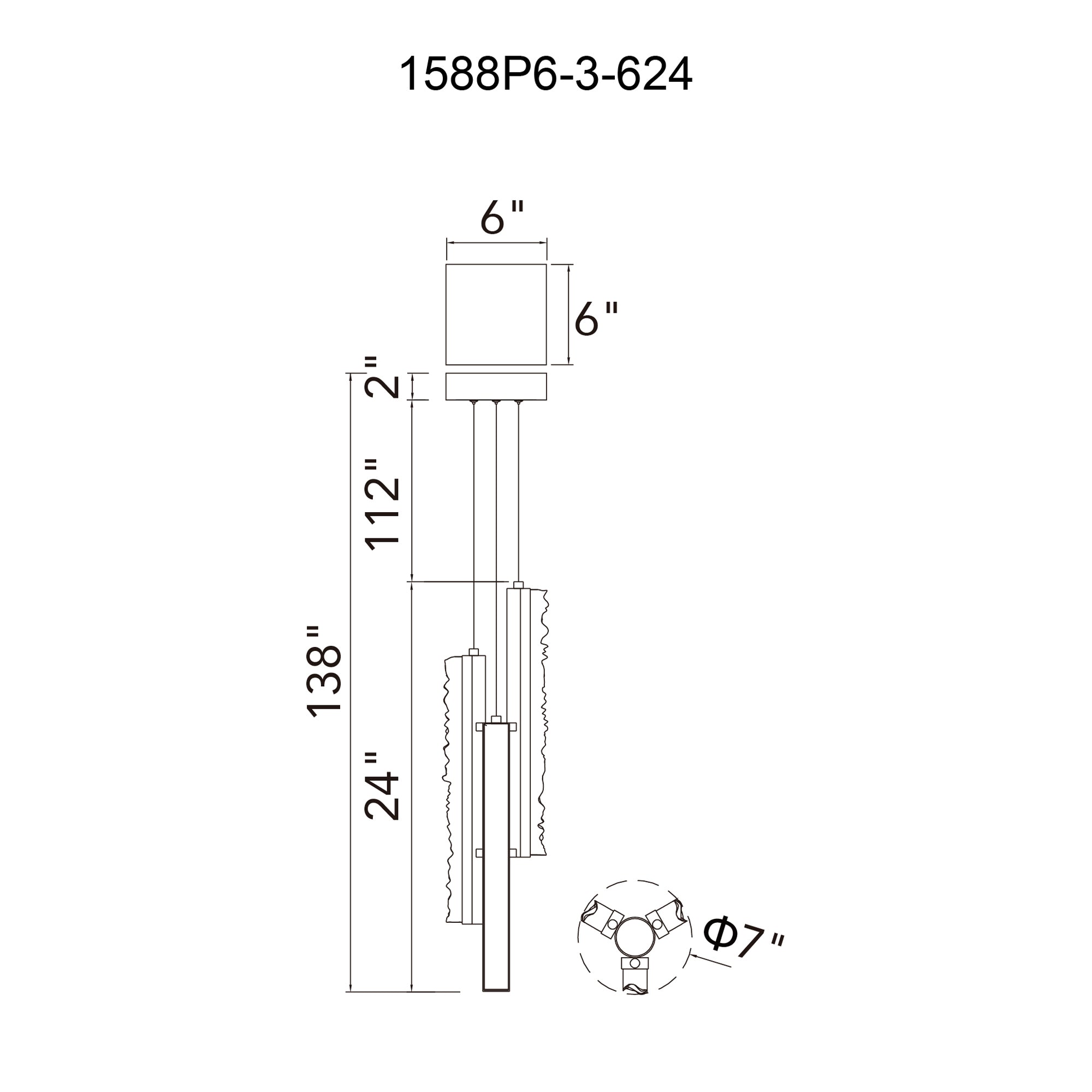Stagger Integrated LED Mini Pendant