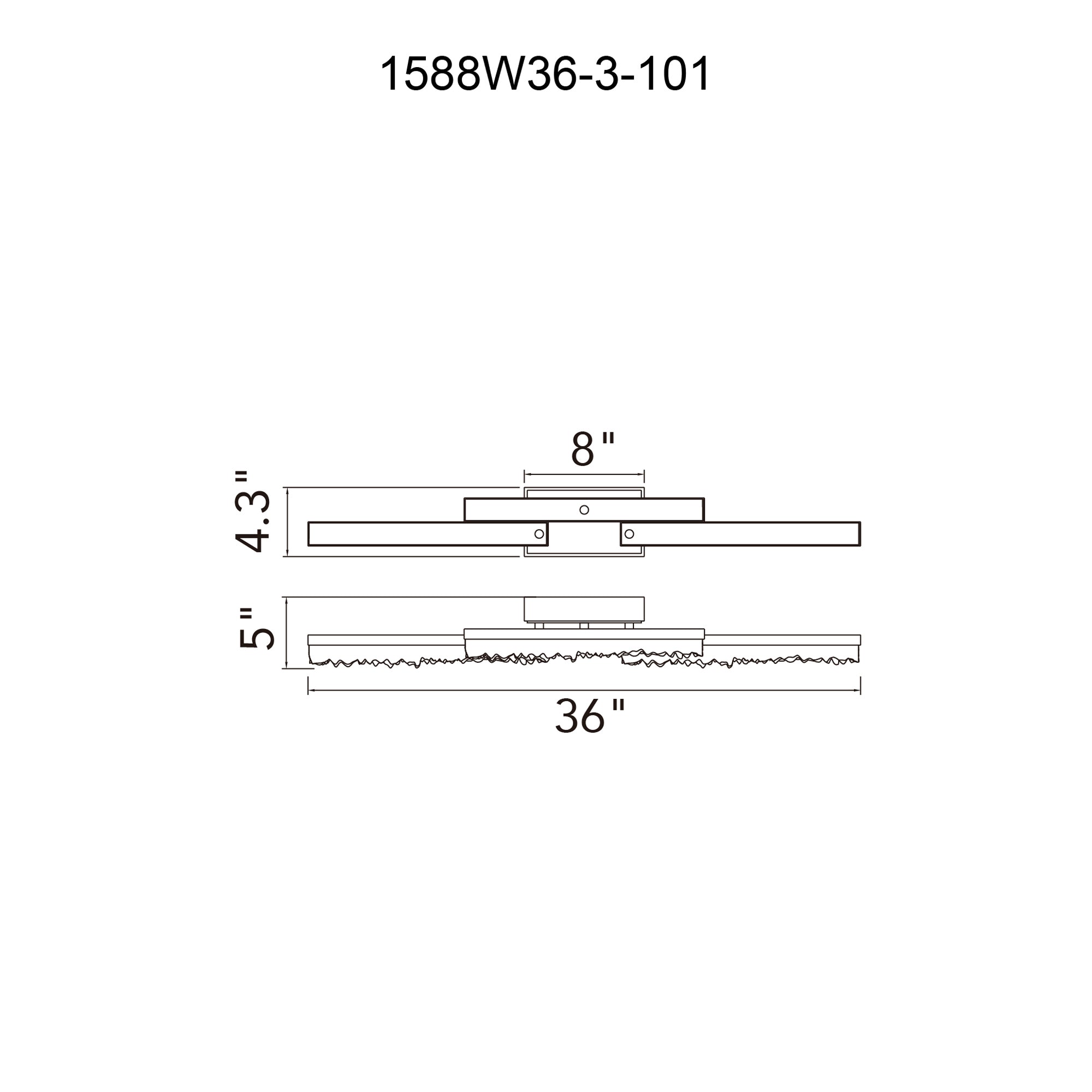 Stagger Integrated LED Vanity Light