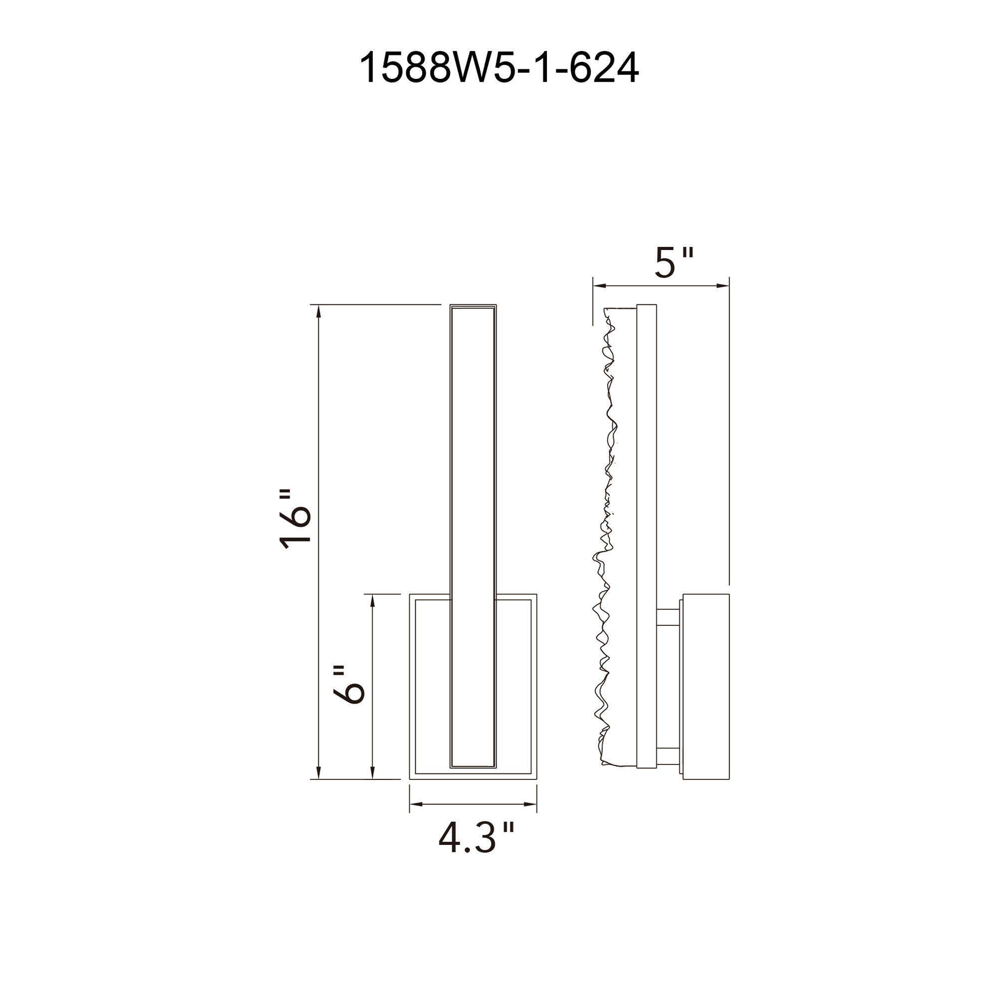 Stagger Integrated LED Wall Light