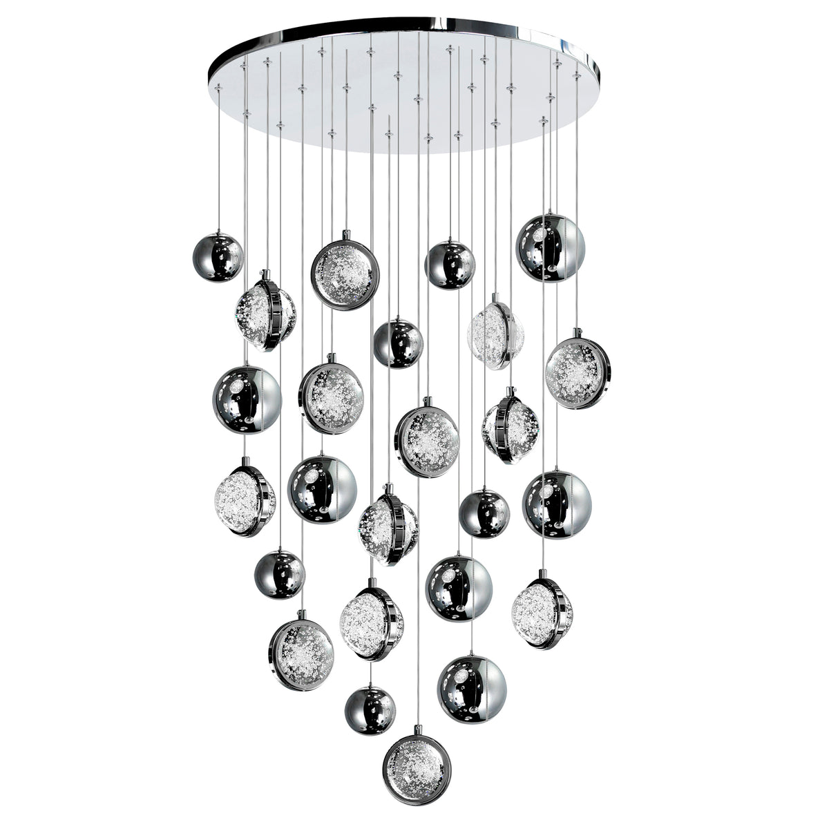 Salvador in LED Integrated Polished Nickel Chandelier