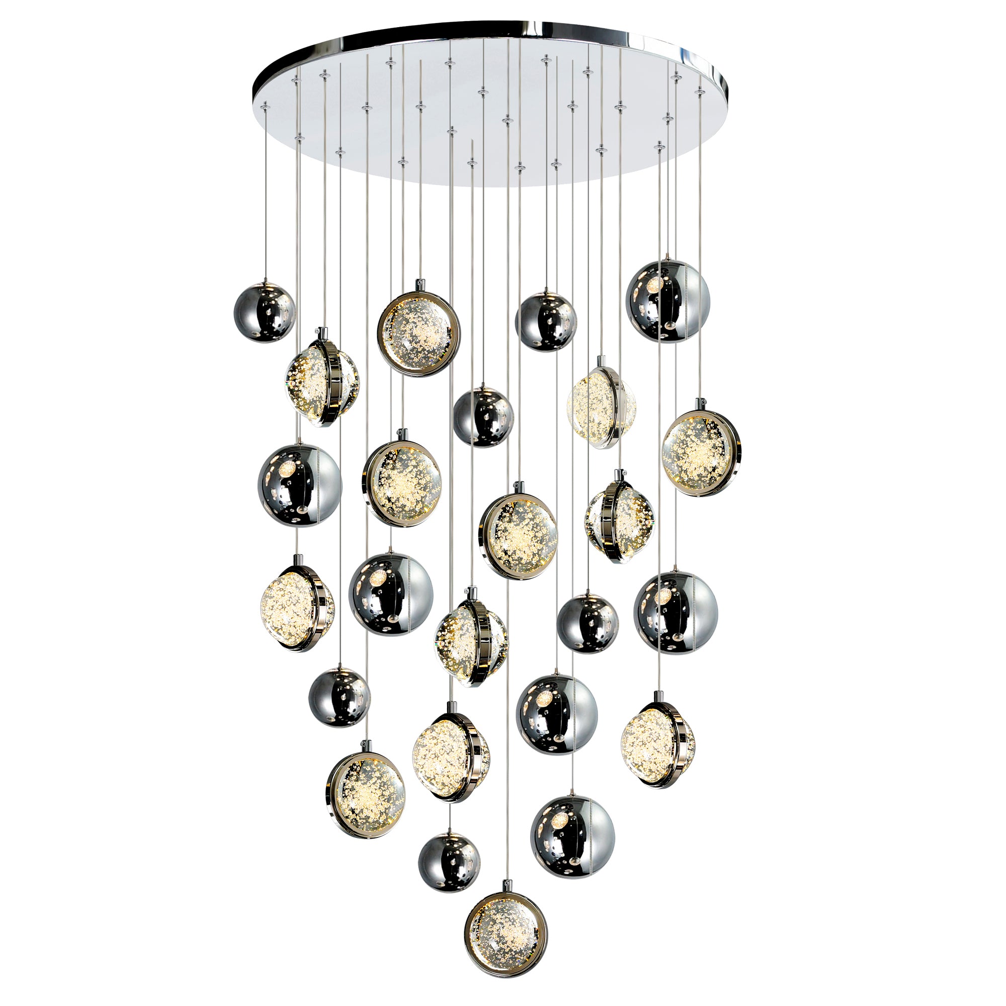 Salvador in LED Integrated Polished Nickel Chandelier